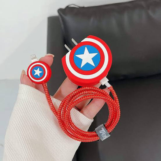 Zen-Z | Captain America Apple Charger & Cable protector