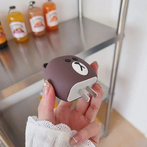 Zen-Z | Cute 3D Brown Bear Charger & Cable protector